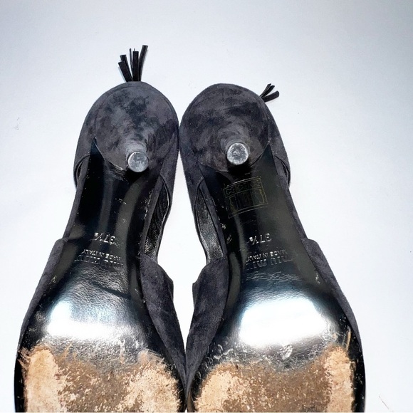Miu Miu Gray Suede Heels - Picture 7 of 9